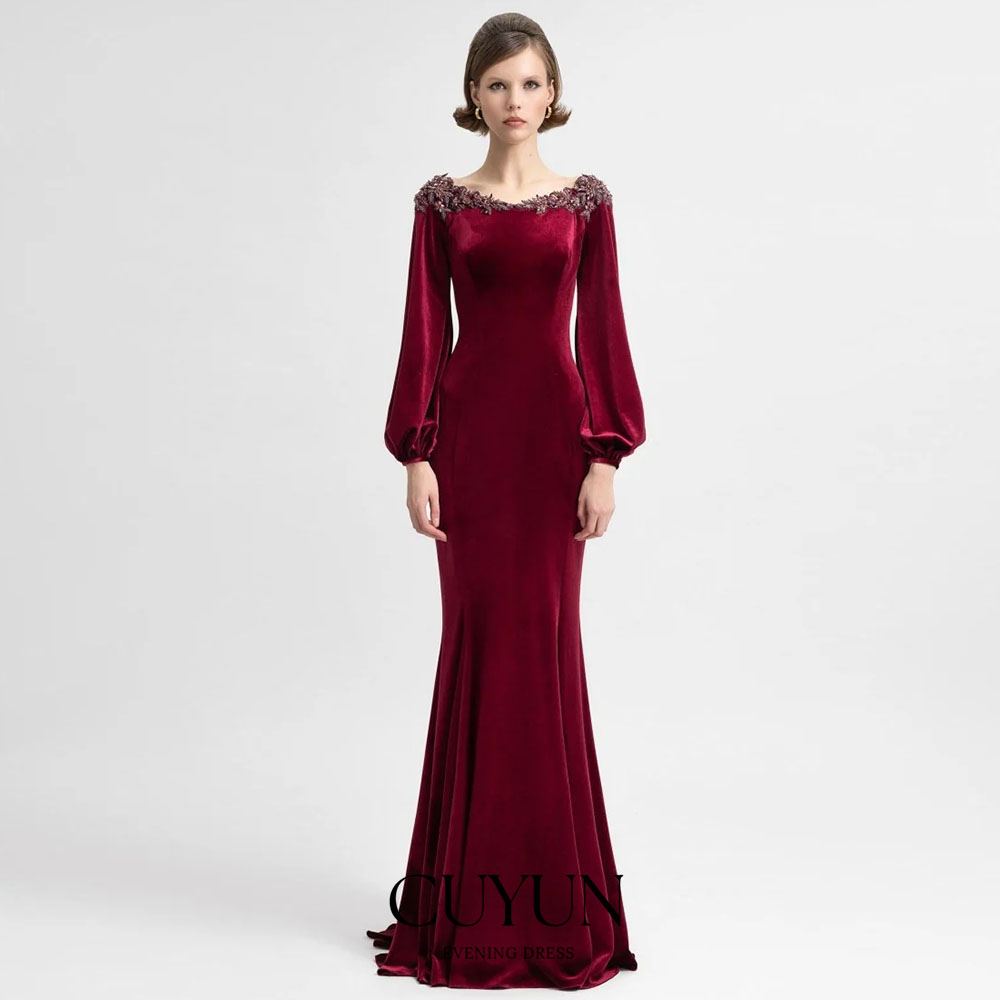 Women'S Semi Formal Evening Wear - CUYUN-vestido de noche personalizado semissirena color