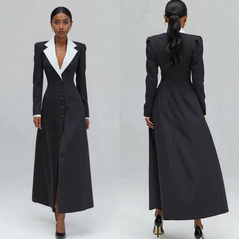 Women'S Formal Wear For Wedding Guest - Blazer Largo para Mujer, Estilo A,