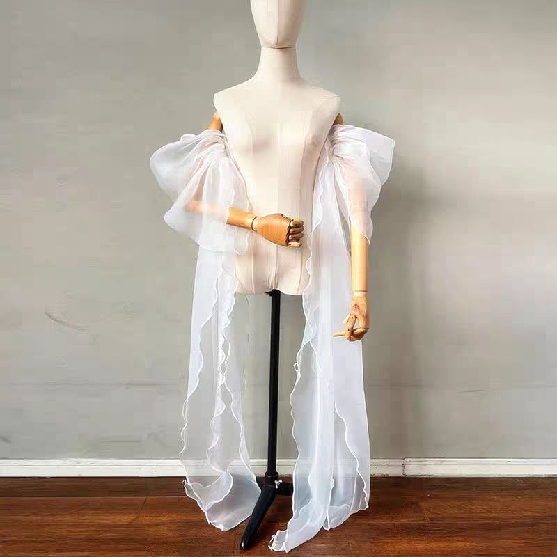 Women'S Formal Wear To A Wedding - Manga de organza desmontable para novia,