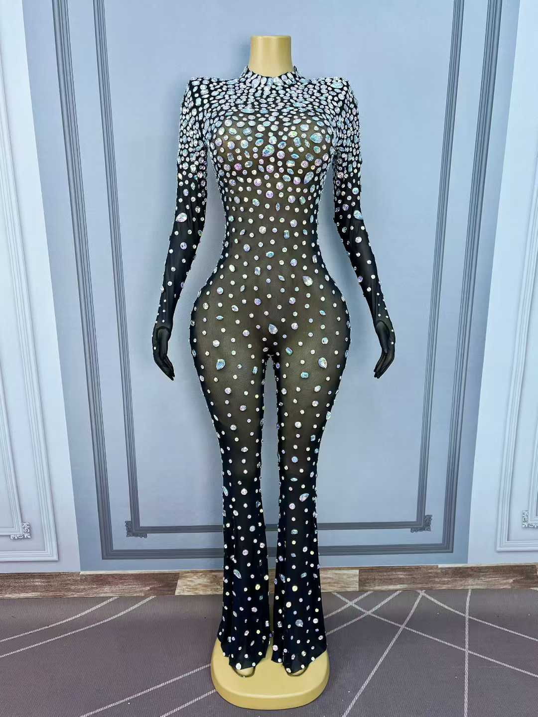 Women'S Semi Formal Evening Wear - Body de malla de lujo con