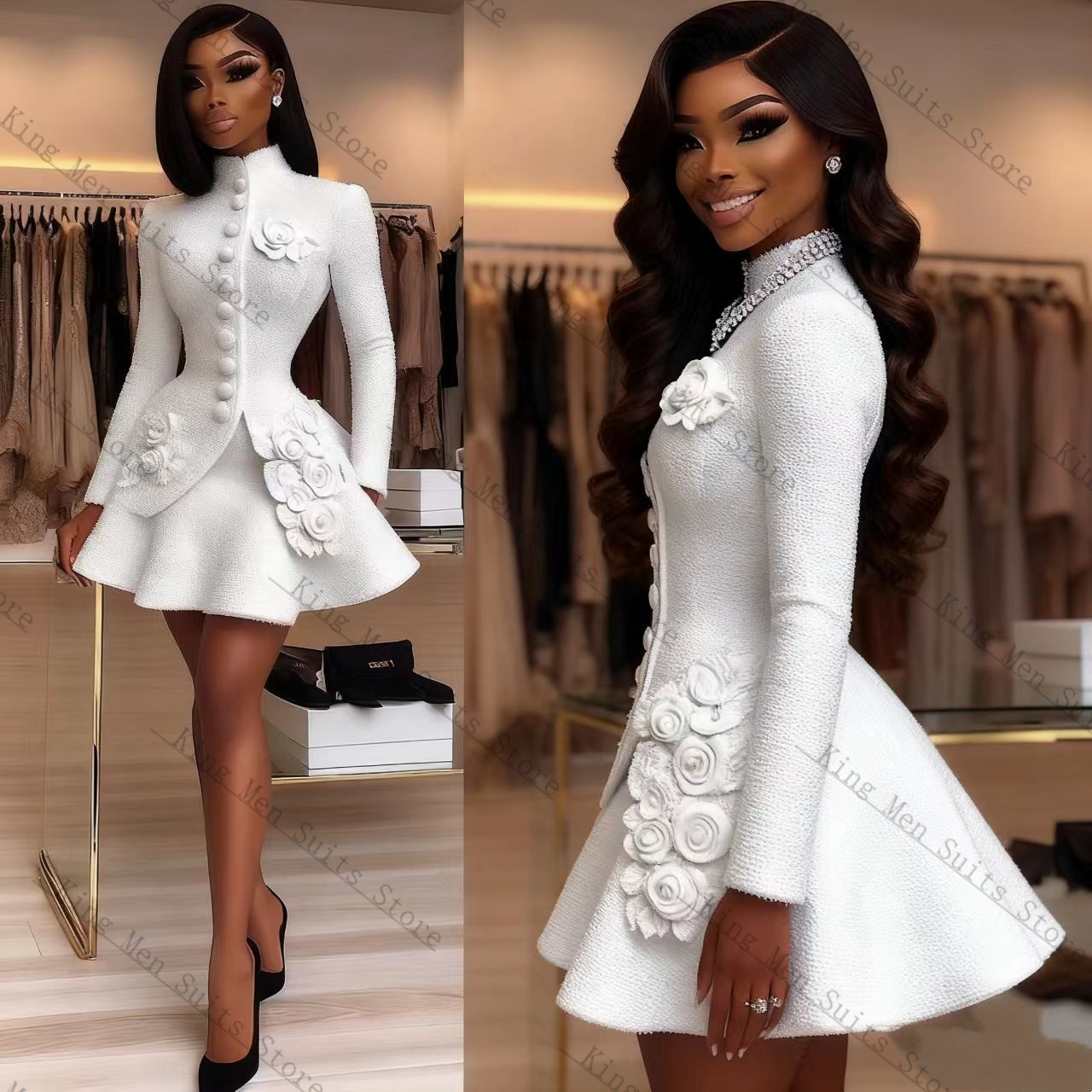 Conjunto de traje blanco de lu - Women'S Formal Wear For Wedding Guest reseña y precio