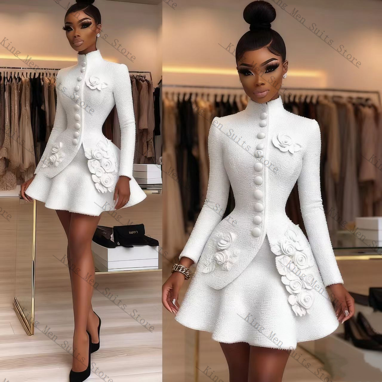 Conjunto de traje blanco de lu - Women'S Formal Wear For Wedding Guest reseña y precio