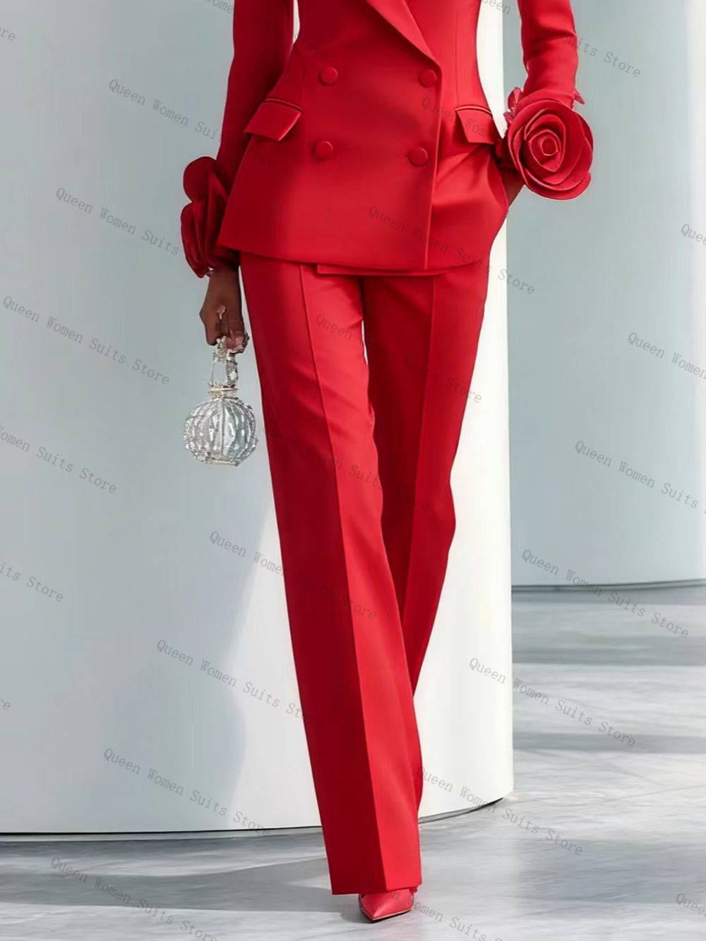 Conjunto de traje rojo de lujo - Women'S Formal Wear For Wedding Guest reseña y precio