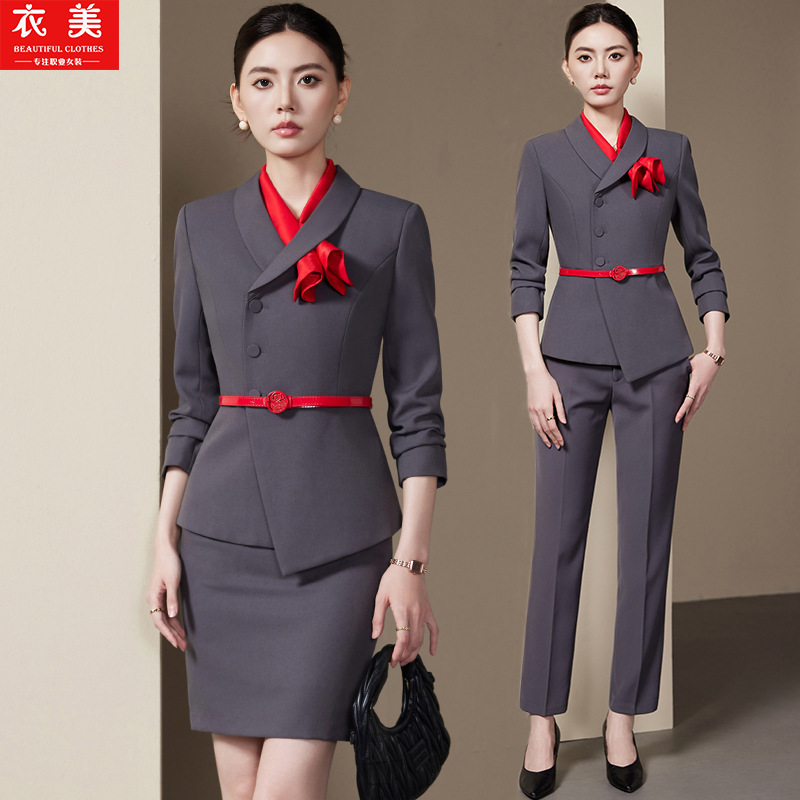 Conjunto de traje gris para mu - Women'S Formal Wear Stores reseña y precio